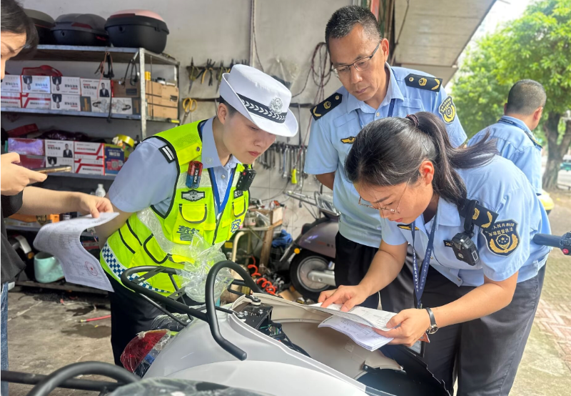 广西融安县多部门联合开展电动自行车安全隐患全链条整治(图1)