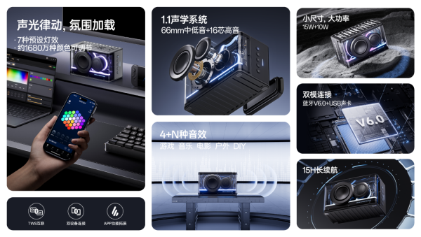 花再NEWPLAY便携潮酷赛博音箱——精巧进化震撼来袭(图9)