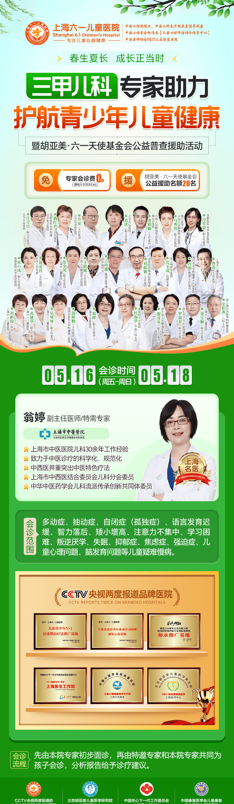 春生夏长好时节！三甲儿科专家坐镇上海六一儿童医院守护儿童成长之路(图1)
